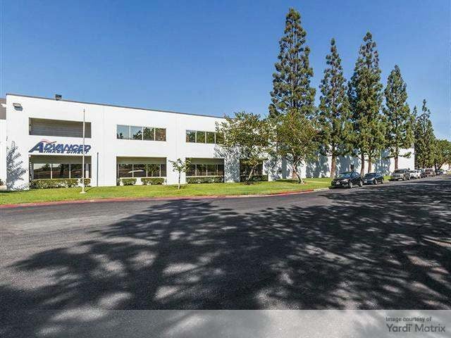 Exterior shot of Acacia Business Center, a 202,461-square-foot industrial campus in Fullerton, Calif.