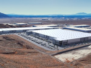 Aerial rendering depicting EBS and Penwood's Apex Ridge Logistics Park in North Las Vegas, Nevada.