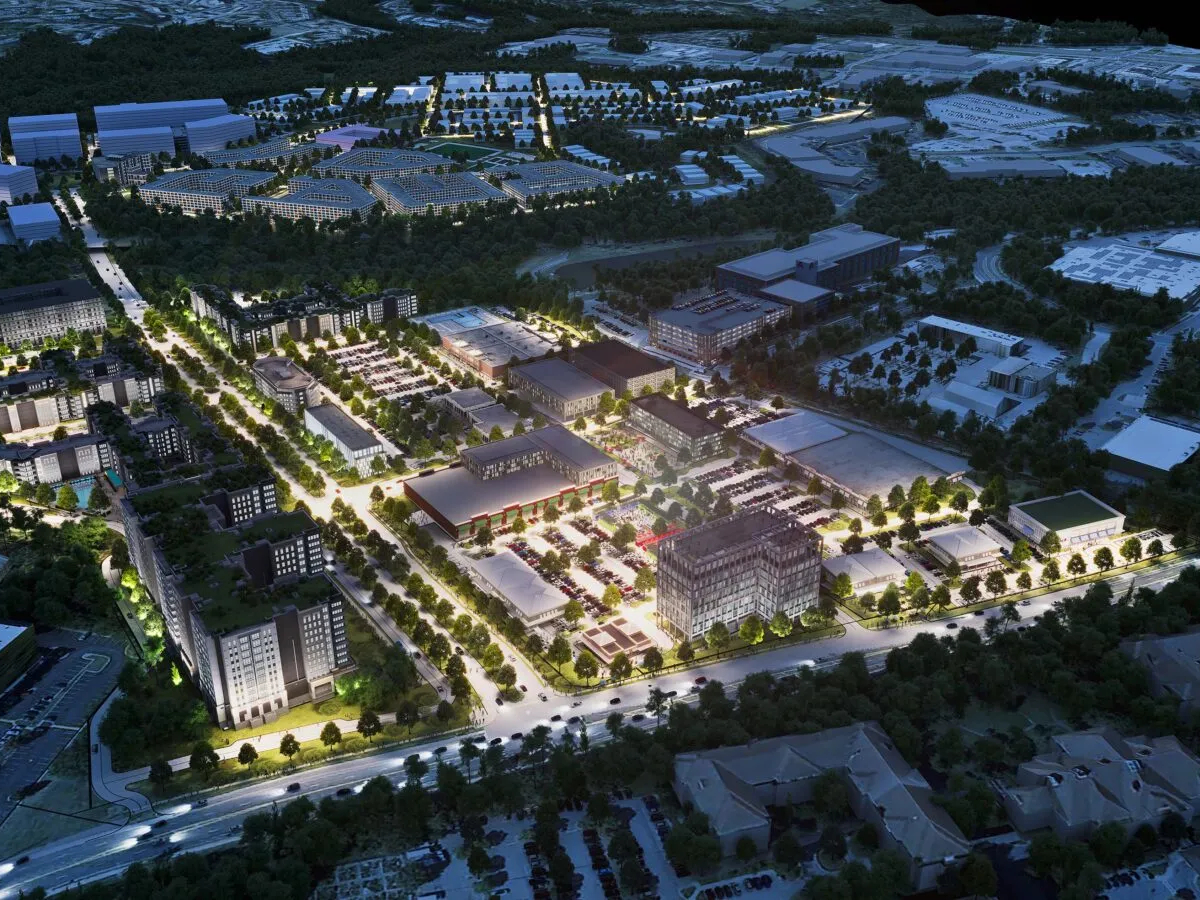 Aerial rendering depicting VIVA White Oak in Montgomery County, Md.