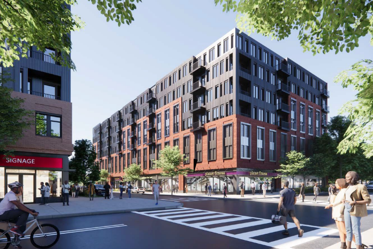new mixed-use buildings along Lee Street in Atlanta’s West End.