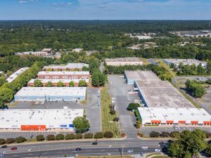 Aerial view of Greylyn Business Park, a flex industrial campus in Charlotte, N.C.