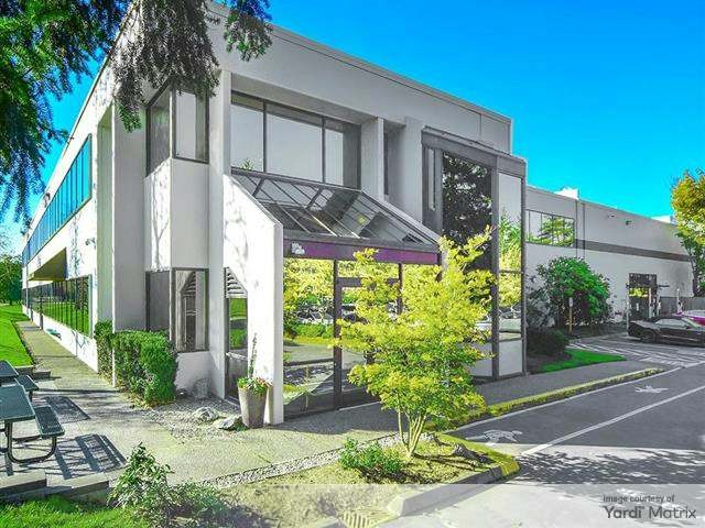 Exterior shot of Marymoor Technology Center, an office building in Redmond, Wash.
