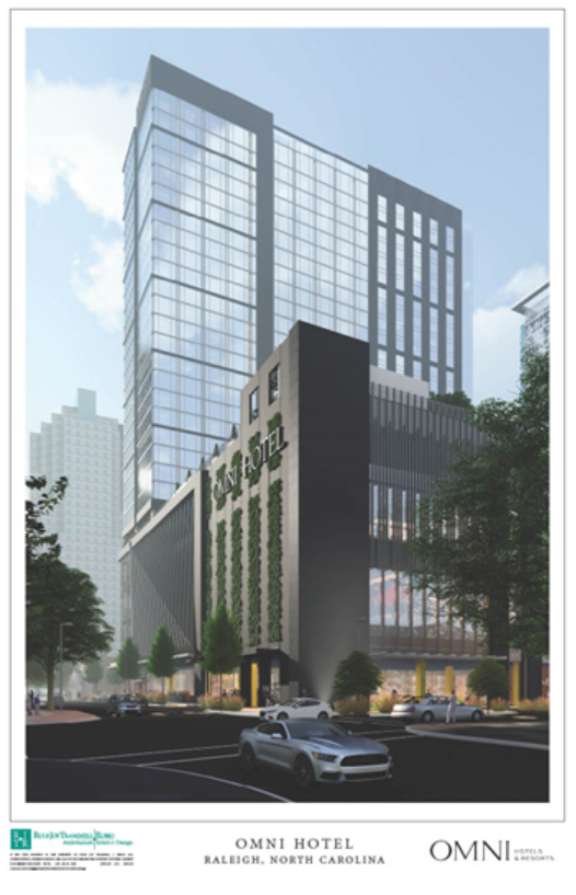 The 600-room Omni Hotel in downtown Raleigh