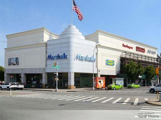 Exterior shot of Rego Park I, one of the retail centers part of the 1.3 million-square-foot Rego Park Center in Queens, N.Y.