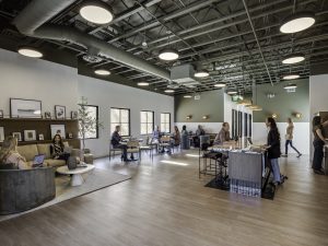 Rendering of the shared lounge area at TailoredSpace Orange, in Orange, Calif.