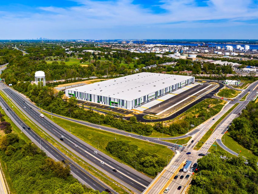 Aerial shot of the 525,000-square-foot industrial facility at 401 Naamans Road in Claymont, Del.