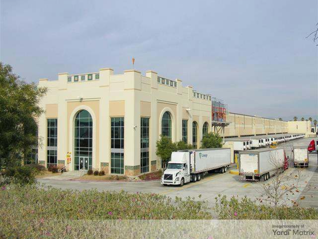 Exterior shot depicting the Burke Sycamore Business Park in Riverside, Calif., a warehouse acquired by Walmart for 1.5 million.