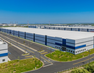 Aerial view of industrial facility in Linden N.J.