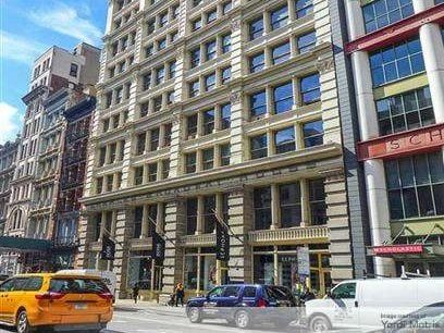 Exterior shot of 555 Broadway in Manhattan's SoHo neighborhood.