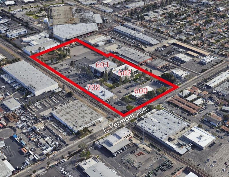 Rendering of Western Realco’s industrial building site at 600 E. Vermont Ave. in Anaheim, Calif.