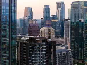 Skyline view of downtown Austin, Texas.