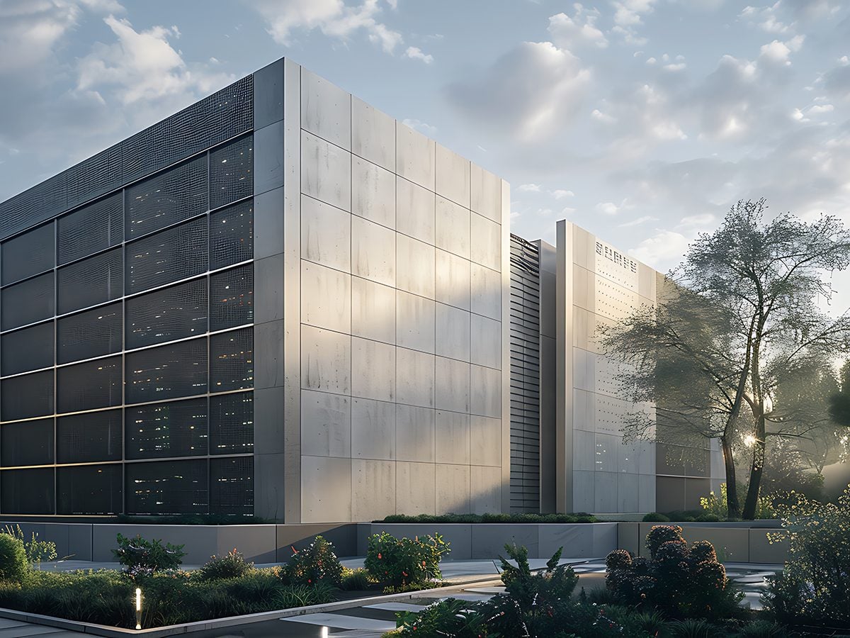 Generic image of a data center exterior.