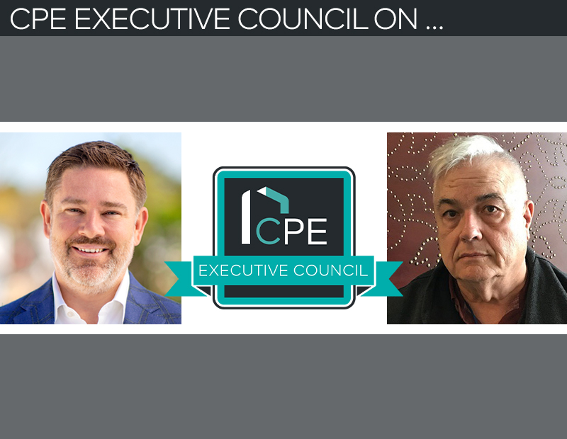 CPE Executive Council logo with headshots of speakers