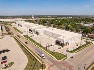 Drone shot of Triad 820, an industrial park in Haltom City, Texas, within the Metroplex.