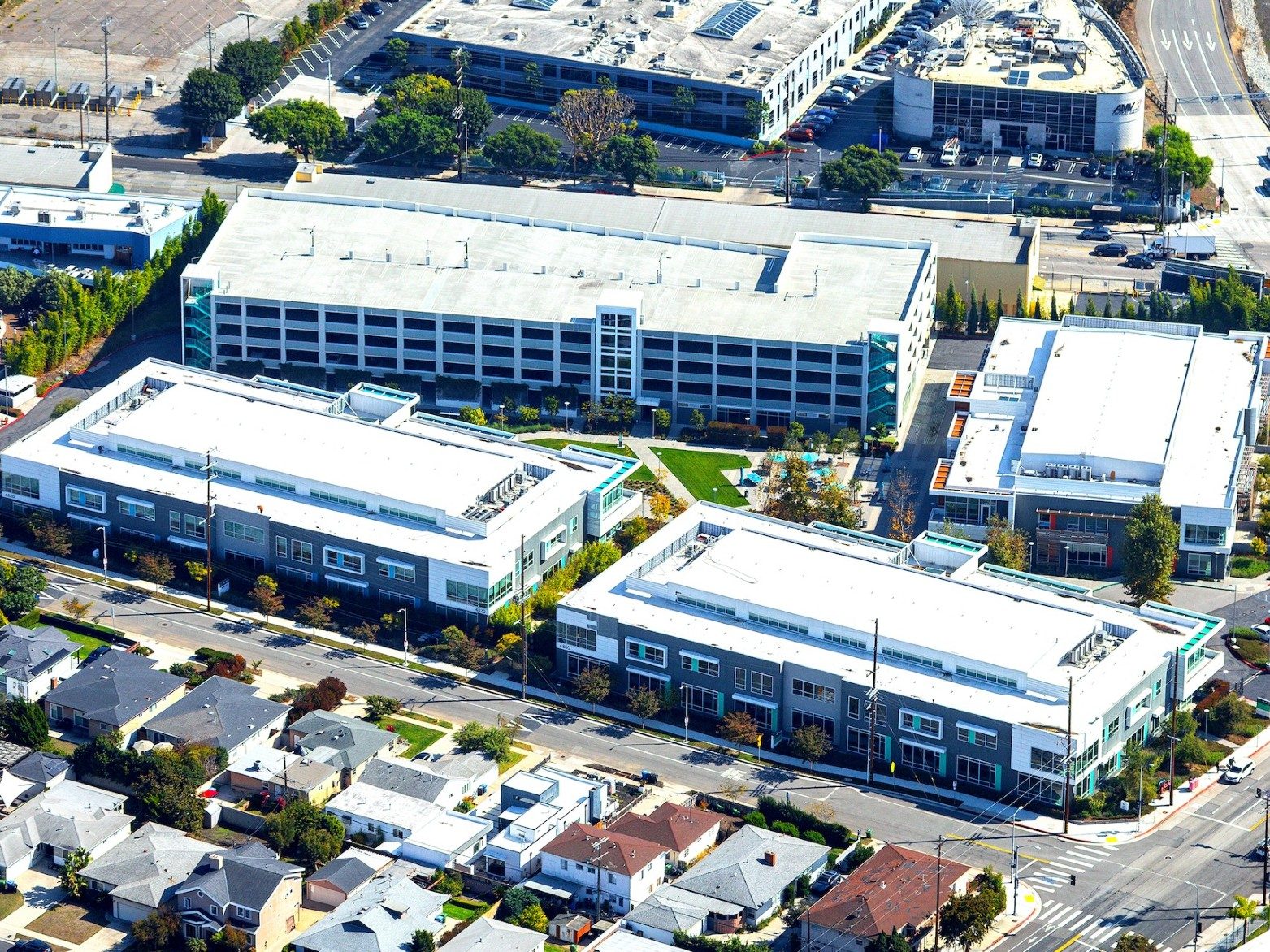 Outside shot of Del Rey Campus, a 162,031-square-foot creative office campus in Los Angeles.
