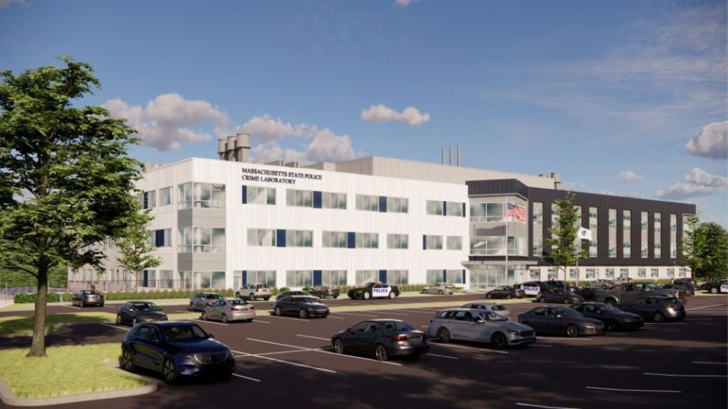 Rendering of Greatland Realty Partners’ 200,000-square-foot purpose-built crime laboratory and training facility in Marlborough, Mass.
