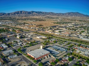 Aerial view of downtown Palmdale California