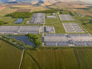 Aerial rendering depicting the $16 billion data center project in Saline Township, Mich., by Related and Blackstone.