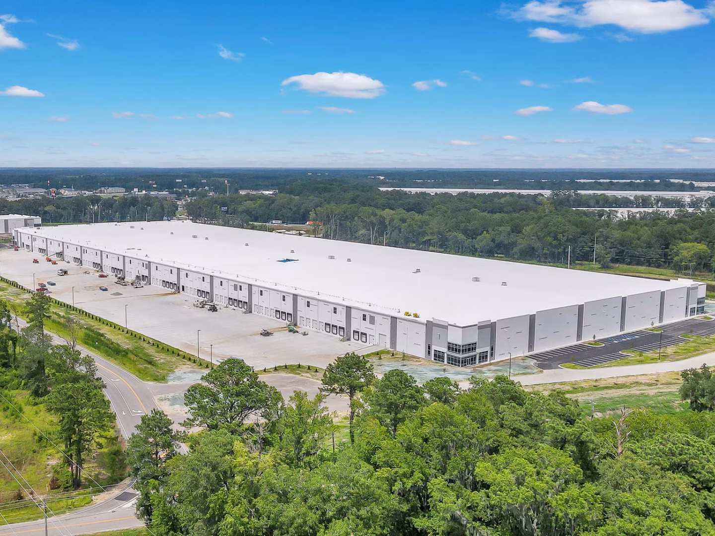 Aerial shot of Terminal East, a 915,000-square-foot industrial facility in Savannah, Ga.
