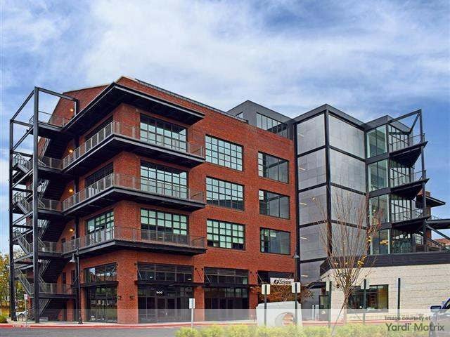 Exterior shot of the office buildings withing Southern Post, a mixed-use property in Roswell, Ga.