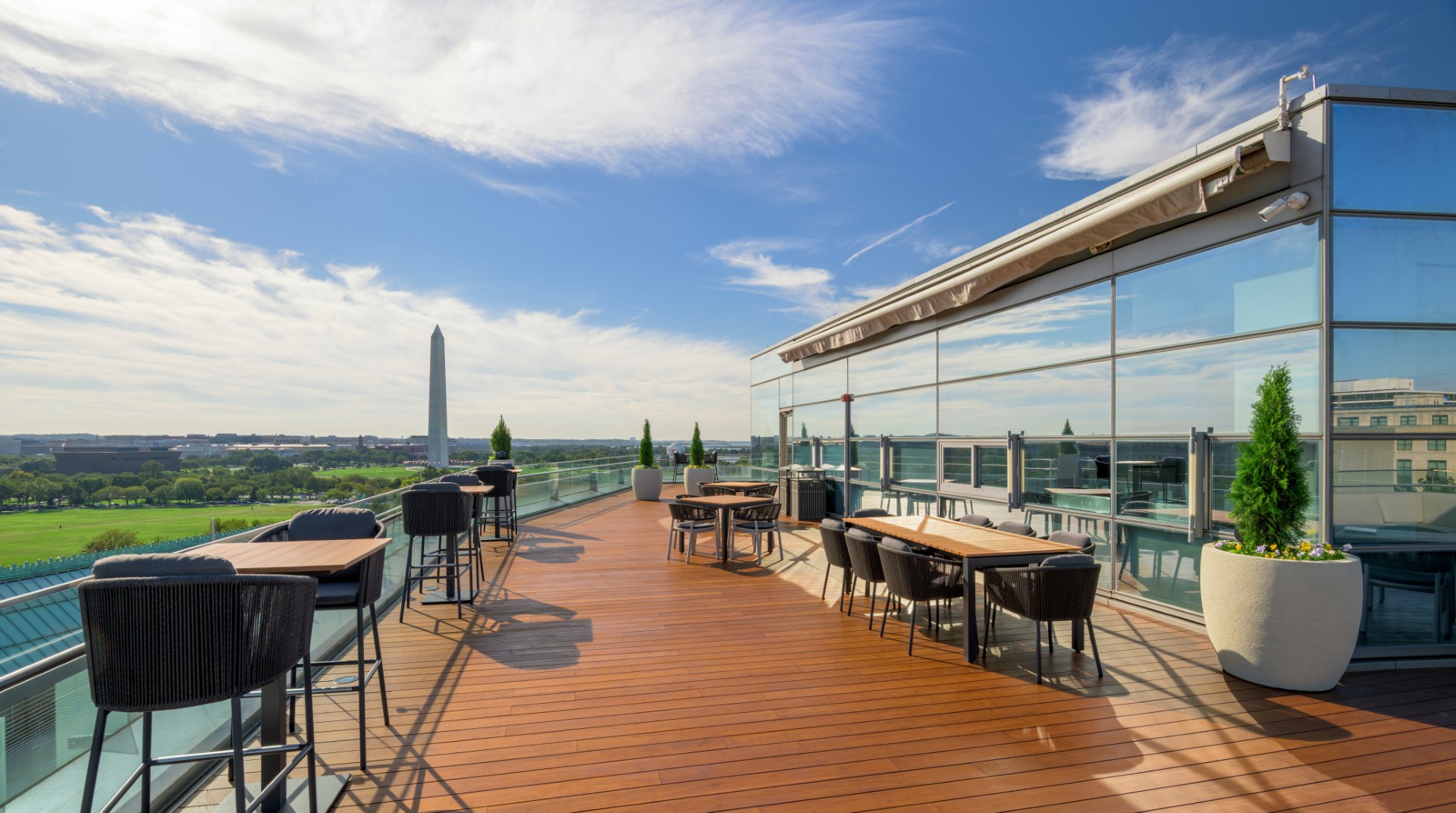 A photo of the rooftop at 1700 New York Ave.