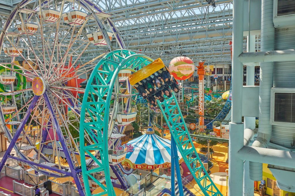Inside roller coaster in the Mall of America