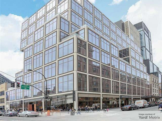 Exterior shot of the office building at 61 Ninth Ave. in Manhattan's Meatpacking District.