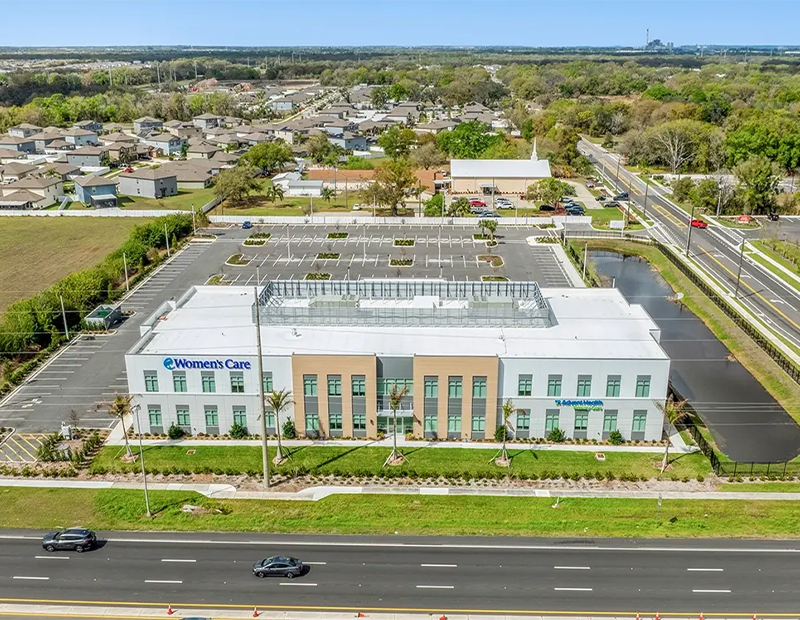 Aerial shot of 6606 Simmons Loop in Riverview, Fla.