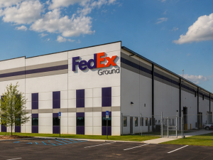 Exterior shot of the industrial building at 8 Industrial Parkway in Mabelvale, Ark.