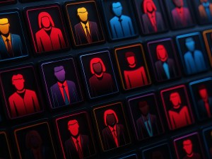 A diverse candidates represented in colorful grid, showcasing inclusive hiring strategy