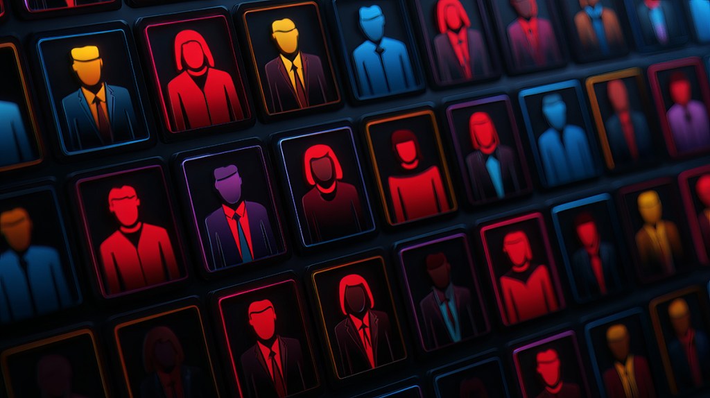 A diverse candidates represented in colorful grid, showcasing inclusive hiring strategy