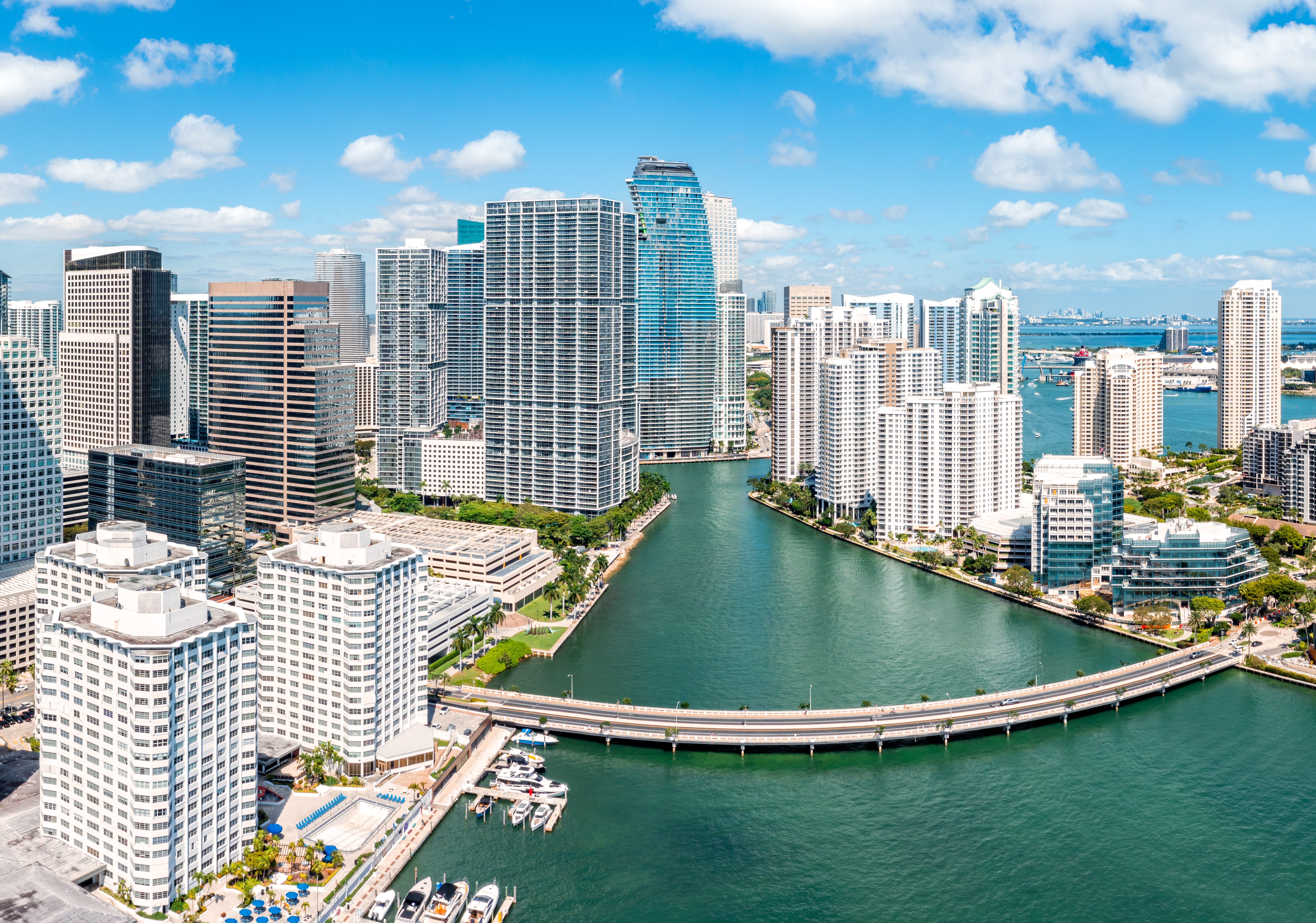 A photo with Miami's skyline at daytime.