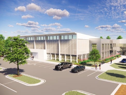 Exterior shot of Carolina Sport Medicine Center, an office building in Charlotte, N.C.