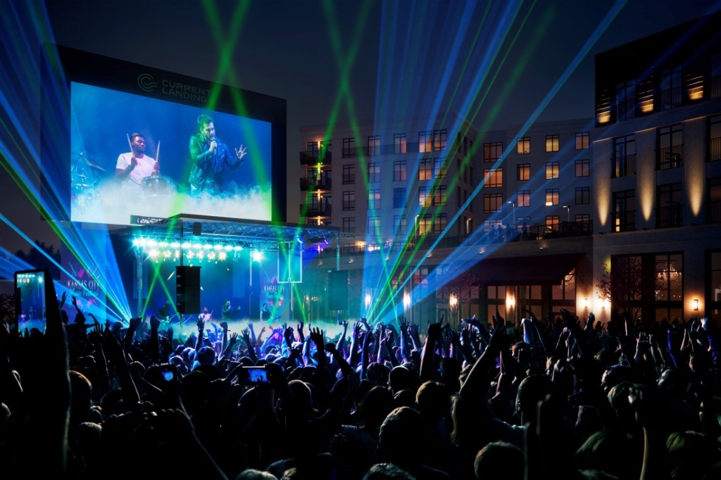 rendering of concert at Current Landing in Kansas City