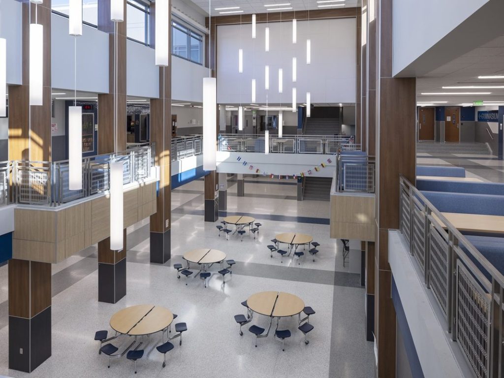 interior shot of Tartan High School in Oakdale, Minn.