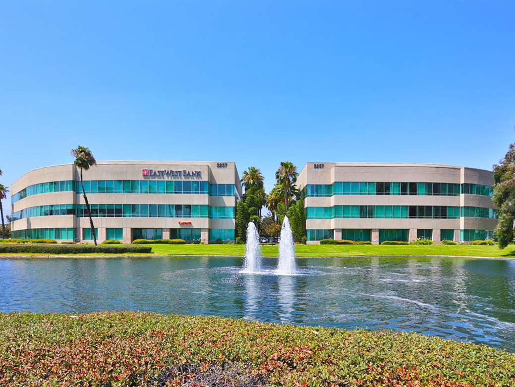 Outside shot of The Lakeview Center, a Class A, 106,345-square-foot office campus in Ontario, Calif.