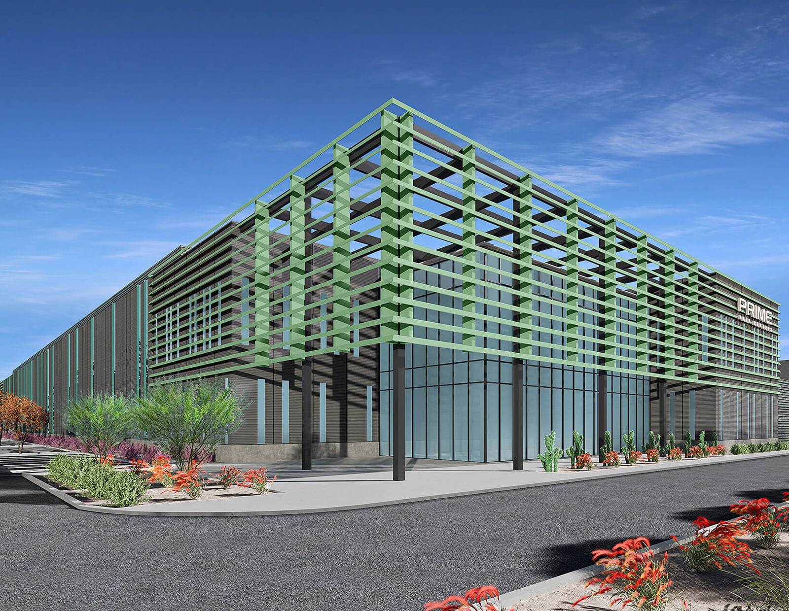 A rendering of one of Prime Data Centers buildings in Avondale, Arizona.