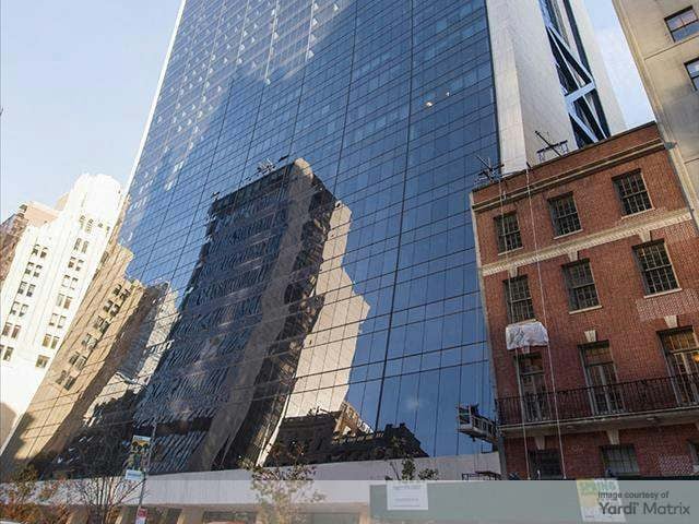 Exterior shot of the office tower at 9 W 57th St. in Manhattan.