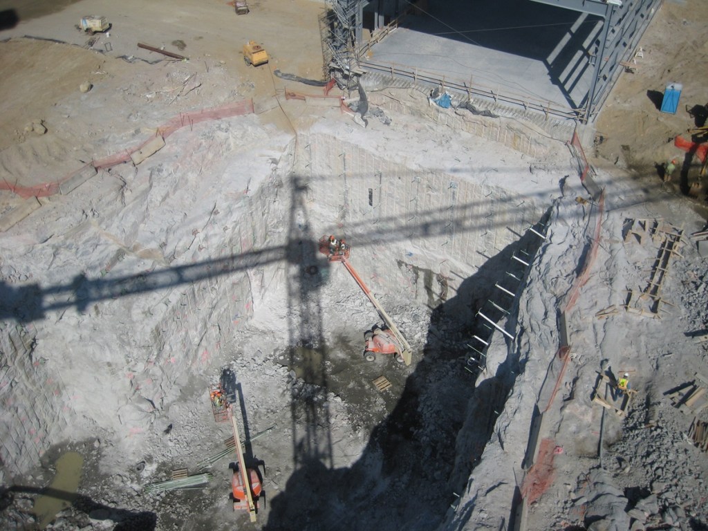 Image of the construction process at the subatomic research lab at the University of Minnesota.