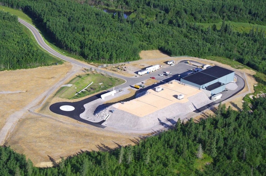 Aerial shot of the subatomic particle research lab at the University of Minnesota.