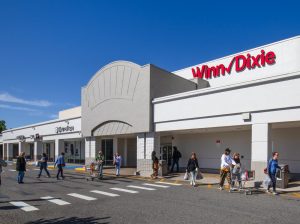 Exterior shot of West Town Corners, a retail center in Orlando.