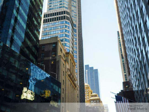 Exterior shot of CitySpire, a 70-story mixed-use tower in Midtown Manhattan.