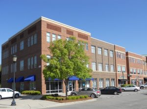 Exterior shot of the medical office building at 400 Meadowmont Village Circle in Chapel Hill, N.C.