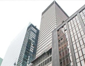 Outside shot of 10 E. 53rd St., a 390,000-square-foot office tower in Midtown Manhattan.