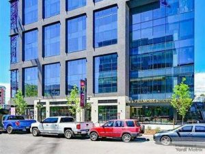 Exterior shot of 255 Fillmore, an office building in Denver.