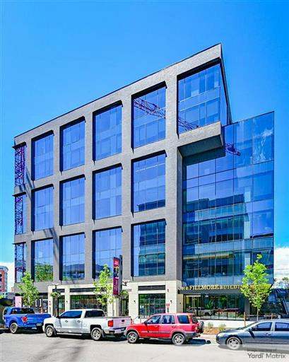 Exterior shot of 255 Fillmore, an office building in Denver.