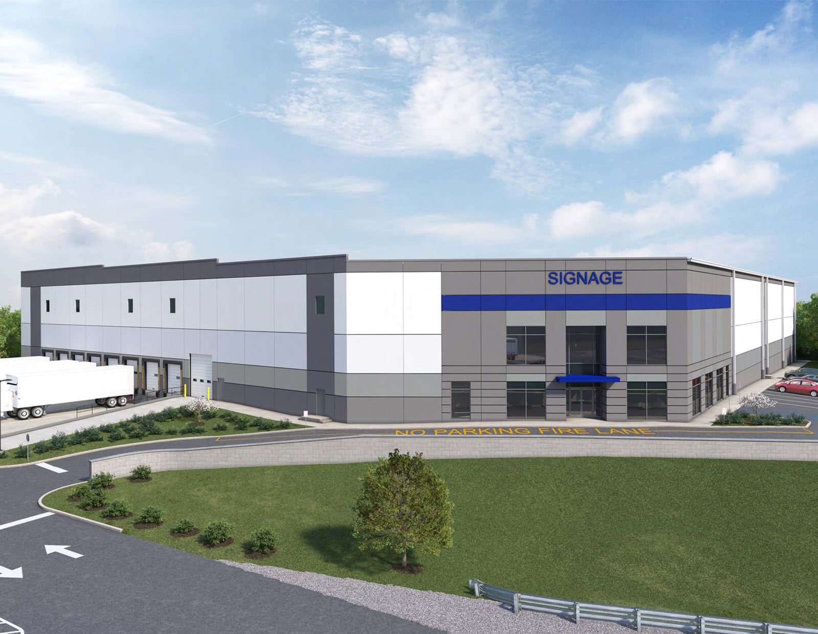 A rendering of 389 New Brunswick Ave., a 76,000-square-foot industrial facility planned for Rahway, N.J.
