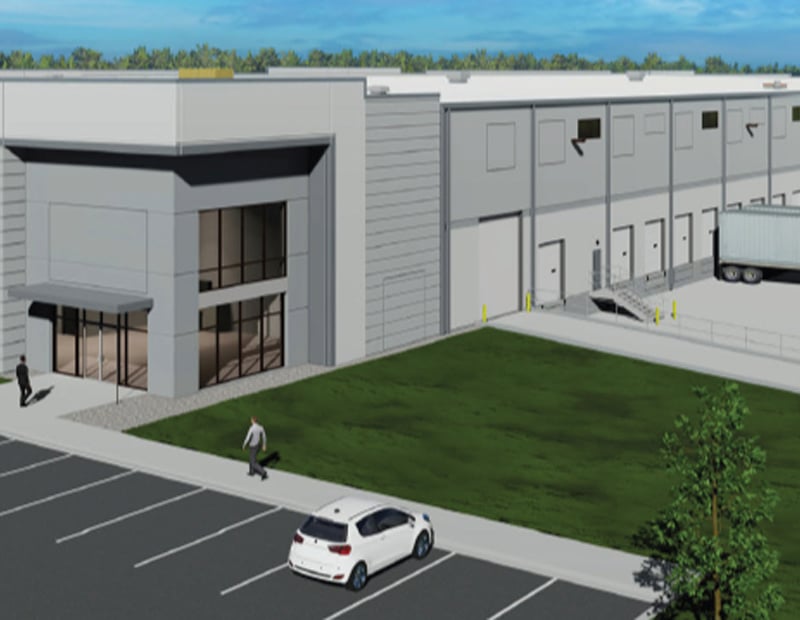 A rendering of the shallow-bay industrial development in Williamston, South Carolina.