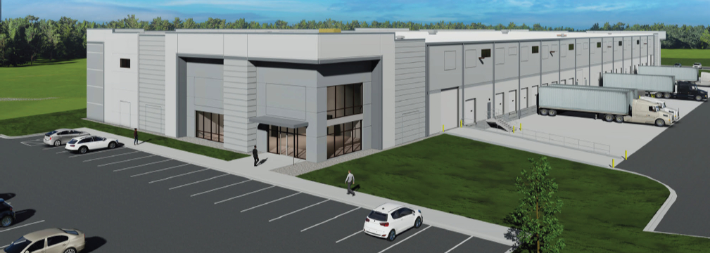 A rendering of the shallow-bay industrial development in Williamston, South Carolina.