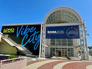 A photo of the entrance to the BOMA conference in Long Beach, Calif.